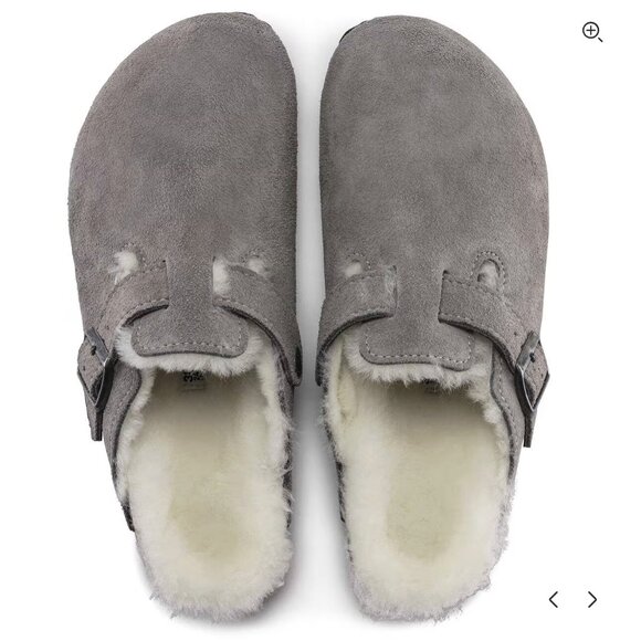 Brand new Birkenstock Boston shearling clogs in stone coin EU 39 US 8/8.5 - Picture 1 of 8